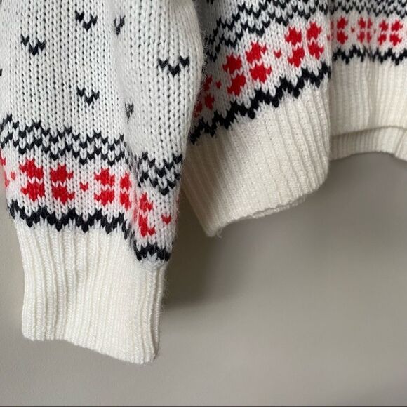 H&m-Merry Kissmas Wool Blend Knitted Reindeer Sweater (Medium) - Picture 7 of 9